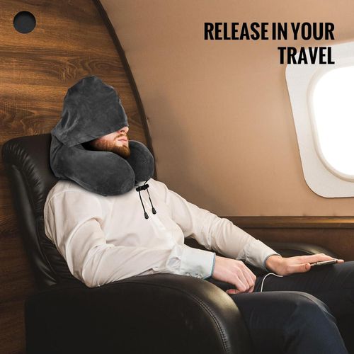 Coussin de voyage à capuche
