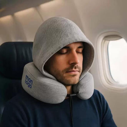 Coussin de voyage à capuche