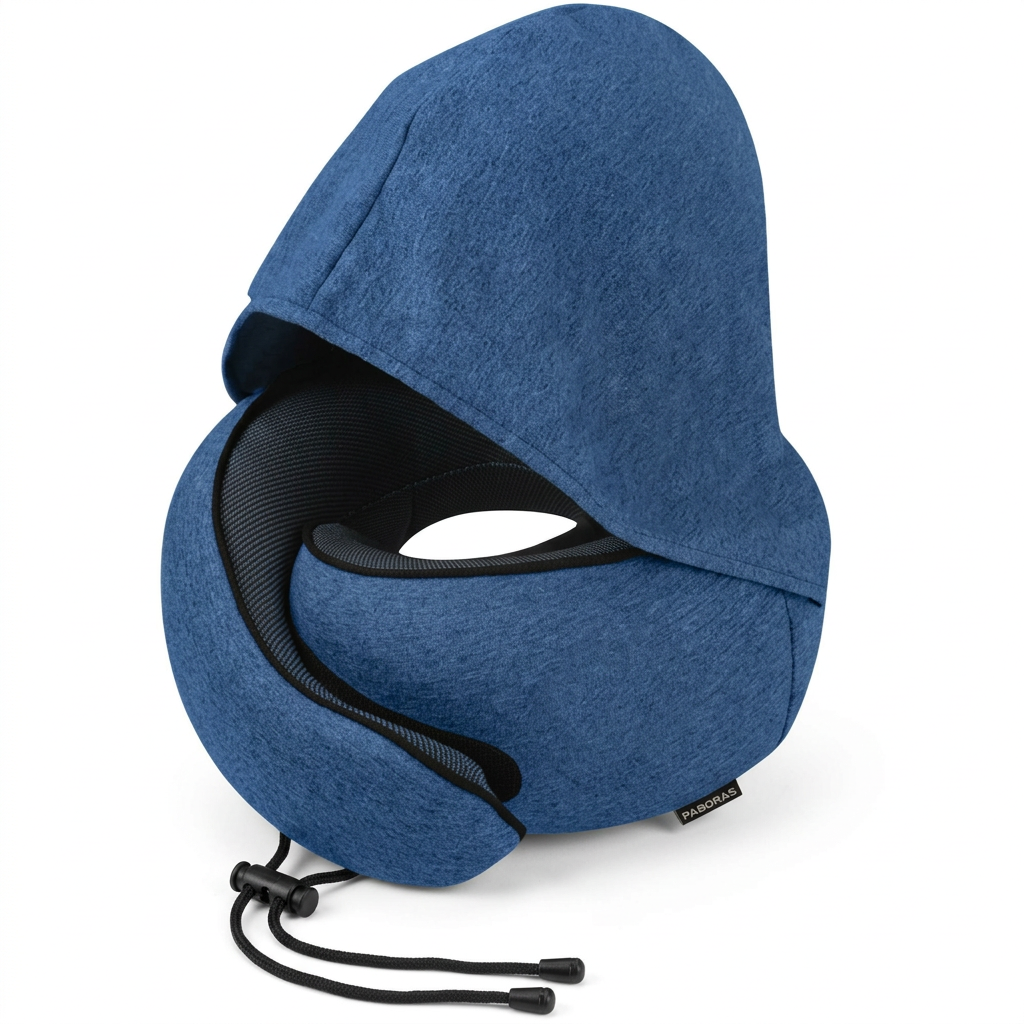 Coussin à capuche bleu